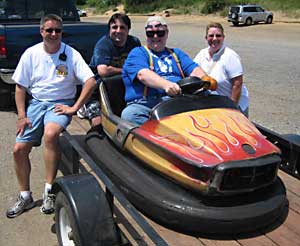 Tom Bessillie (Seated), John Maurer (from the Game Room), Frank Ferrar & Judi Parrish of Cheng/Ferrara Productions