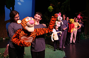 Pooh and Tiger onstage